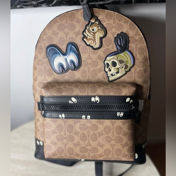 coach backpack patchwork Disney Campus 23 In Signature Tan Black Multi Balilene A little bag with limitless possibilities our Plaza is the perfect go coach patchwork bag Holy